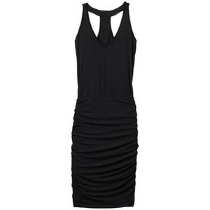 Athleta Tee Ruched Racerback Dress, Black SIZE XS